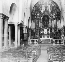 Interior de l'església del monestir de Santa Maria. 1912