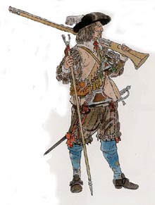Arcabusser d'un regiment del Rosselló (1641-1652)