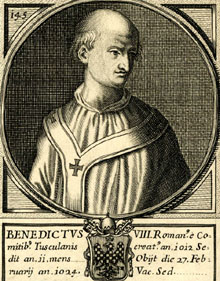 El papa Benet VIII (+1024). Va crear el bisbat de Besalú