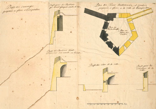 Profil des ouvrages proposés à faire à Camprodon. 1689