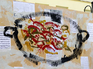 Gastro-Music-Painting, Live-Art a c&agrave;rrec de l'artista Carles Bros a Colera