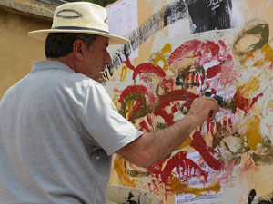 Gastro-Music-Painting, Live-Art a c&agrave;rrec de l'artista Carles Bros a Colera