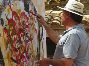 Gastro-Music-Painting, Live-Art a c&agrave;rrec de l'artista Carles Bros a Colera