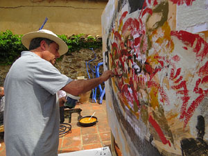 Gastro-Music-Painting, Live-Art a c&agrave;rrec de l'artista Carles Bros a Colera