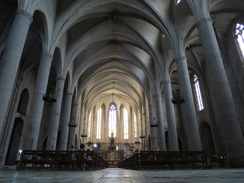 Interior de la nau gòtica de la catedral de Santa Maria