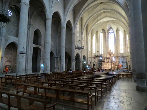 Interior de la nau gòtica de la catedral de Santa Maria