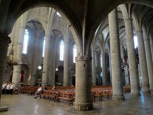 Interior de la nau gòtica de la catedral de Santa Maria