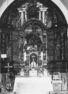Interior de l'església de Sant Martí de Cassà de Pelràs. 1913
