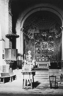 Altar major de Sant Miquel de Cruïlles el 1917