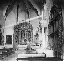 Interior de l'església de Sant Martí d'Empúries. 1923