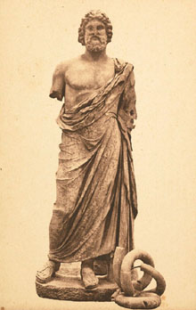 Estàtua de marbre d'Asclepi (Esculapi). 1920-1930