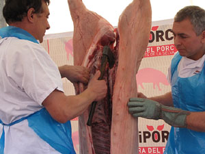 Fira del Porc FIPORC 2014. Especejament del porc