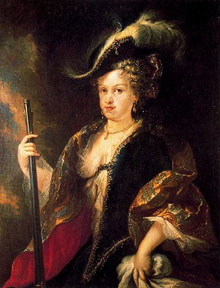 Maria Lluïsa de Savoia. Pintura de Miguel Jacinto Meléndez, 1712