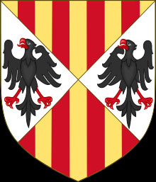 Escut d'armes de Martí el Jove com a rei de Sicília (1390-1409)