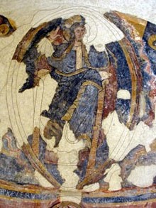 Pintura mural del segle XII, procedent de l'església parroquial de Pedrinyà, municipi de La Pera