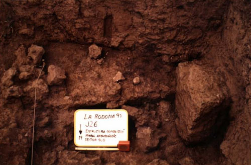 Estructura de combustió del jaciment mesolític de La Rodona