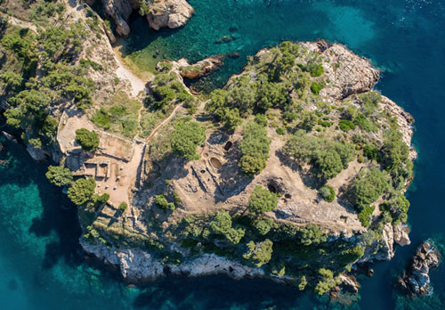 Vista aèria del poblat de Castell