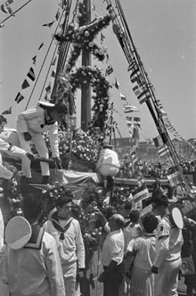 Celebració de la Mare de Déu del Carme a Palamós. 1964
