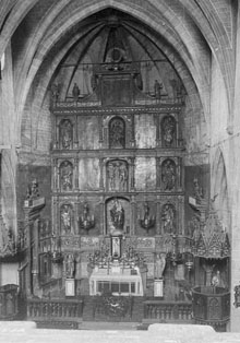 Altar major de l'església parroquial de Palamós. Ca. 1924