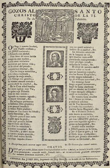 Gozos al Santo Cristo de la Villa de Palamós. Segle XVIII