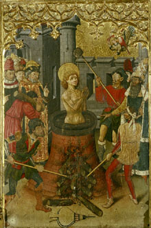 Martiri de Sant Joan Evangelista. Compartiment d'un retaule dedicat al sant. 1450-1455