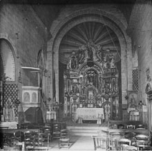Vista interior de l'església de Sant Julià de Rabós. 1918