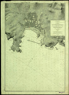 Plano del puerto de San Feliu de Guíxols. 1880-1890