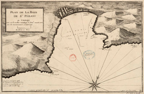 Plan de la Baye de St. Philiou en Catalogne. 1732-1746