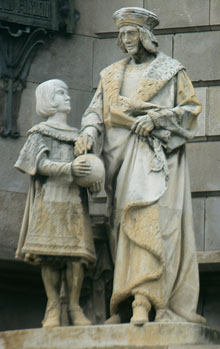 Jaume Ferrer, mestre d'en Cristòfor Colom. Estàtues al monument a Colom de Barcelona