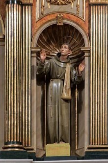 Altar major de l'església de Santa Coloma de Farners. Detall