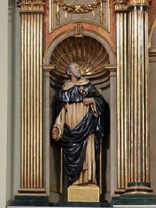 Altar major de l'església de Santa Coloma de Farners. Detall