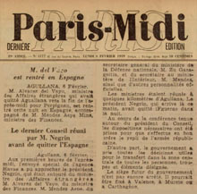 El govern de la República espanyola a Agullana. 6/2/1939