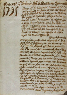 Nota manuscrita del batlle d'Esponellà sobre un plet, adreçada al governador de Girona, el 25 d'agost de 1791