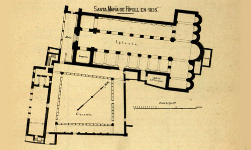 Santa Maria de Ripoll el 1835