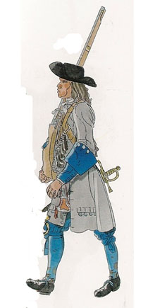 Soldat de la Companyia de Vilafranca. La Guerra dels Nou Anys (1689-1694)