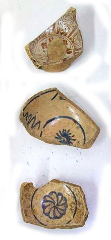 Ceràmica localitzada durant la intervenció al castell de Sant Iscle del 2009