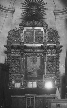 Altar procedent del castell de Sant Iscle a Vidreres. 1924