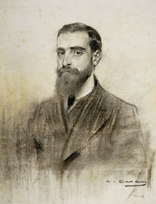 Francesc Camb&oacute; i Batlle (1876-1947). Dibuix de Ramon Casas, ca. 1906