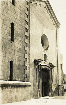 Fa&ccedil;ana de l'esgl&eacute;sia parroquial de Sant Juli&agrave; de Verges. 1930
