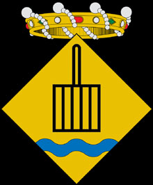 Escut oficial de Sant Llorenç de la Muga