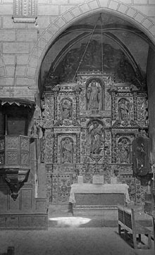 Altar de l'església de la Mare de Déu dels Àngels. 1934