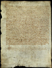 6 d'agost de 1555. Lluïció de censal atorgada per Jeroni Almera, clergue dAnglès, com a obtentor del personat instituït per Miquel Gemic, prevere de Serinyà, a favor de Bartomeu Martí, del venat de la Móra, i Antoni Mas, pagesos de Viladasens