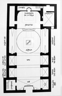 Planta de l'església de Santa Maria d'Ullà