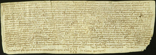 28 de desembre de 1049. Venda que fan Isambard i Guisla, Esteve i Tresgòncia, Pere i Guisla, esposos, a Udalguer i Adelaida, esposos, de quatre peces de terra situades al comtat de Peralada, a la vila 