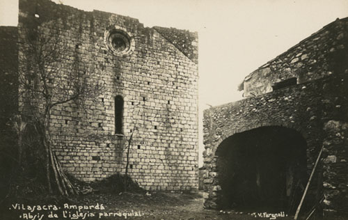 Absis de l'església de Sant Esteve de de Vila-sacra. 1911